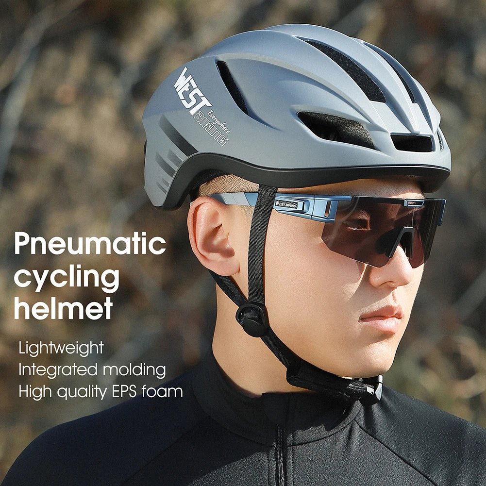 Bike Helmet Aerodynamic Safety Helmets Adjustable Integrally-Molded Bicycle Helmet Breathable 14 Vents for Cycling Accessories