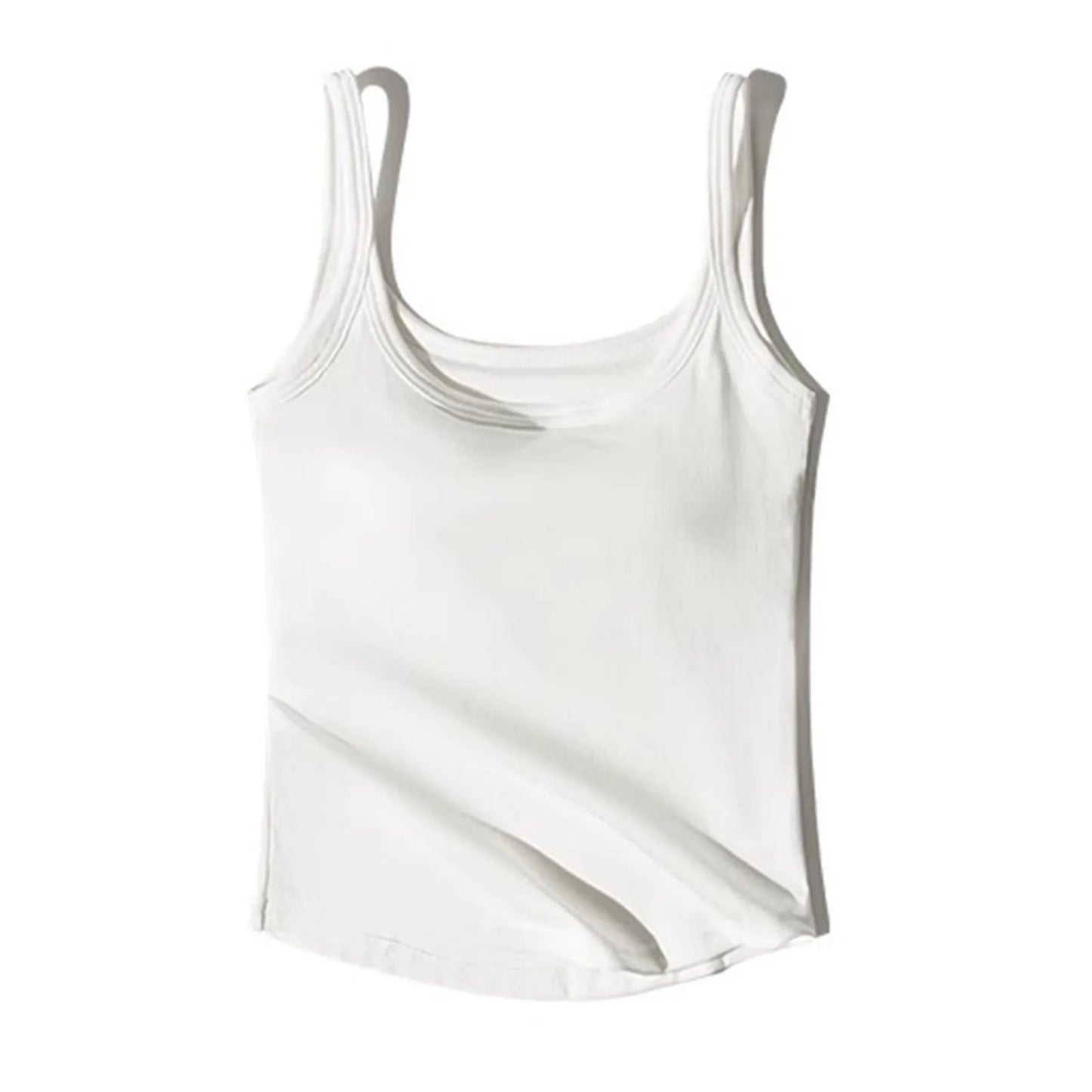 DéBardeur Femme Traf Women'S Solid Color Vest Without Wires Padded Round Neck Bottoming Tops For Woman Top Mujer Elegante