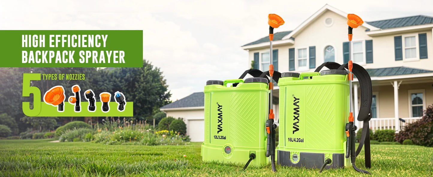 Garden Pesticide Sprayer Automatic Knapsack Power Sprayer 12L for Garden Battery Backpack Sprayer
