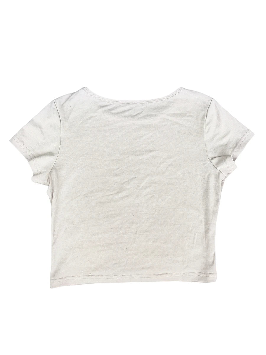 Women T-shirt Crew Neck Short Sleeve Star Print  Fit Summer Tops for Casual Daily