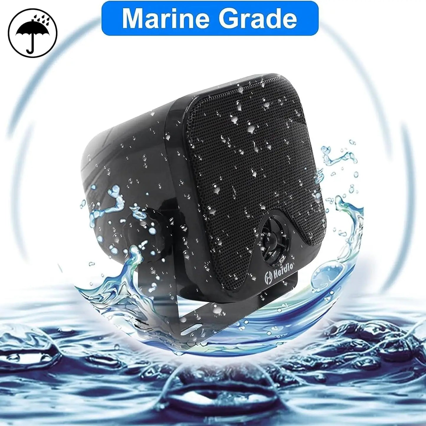 Waterproof Marine Speakers 100W 4 Inch Motorcycle Audio Speaker Heavy Duty Music Sound System
