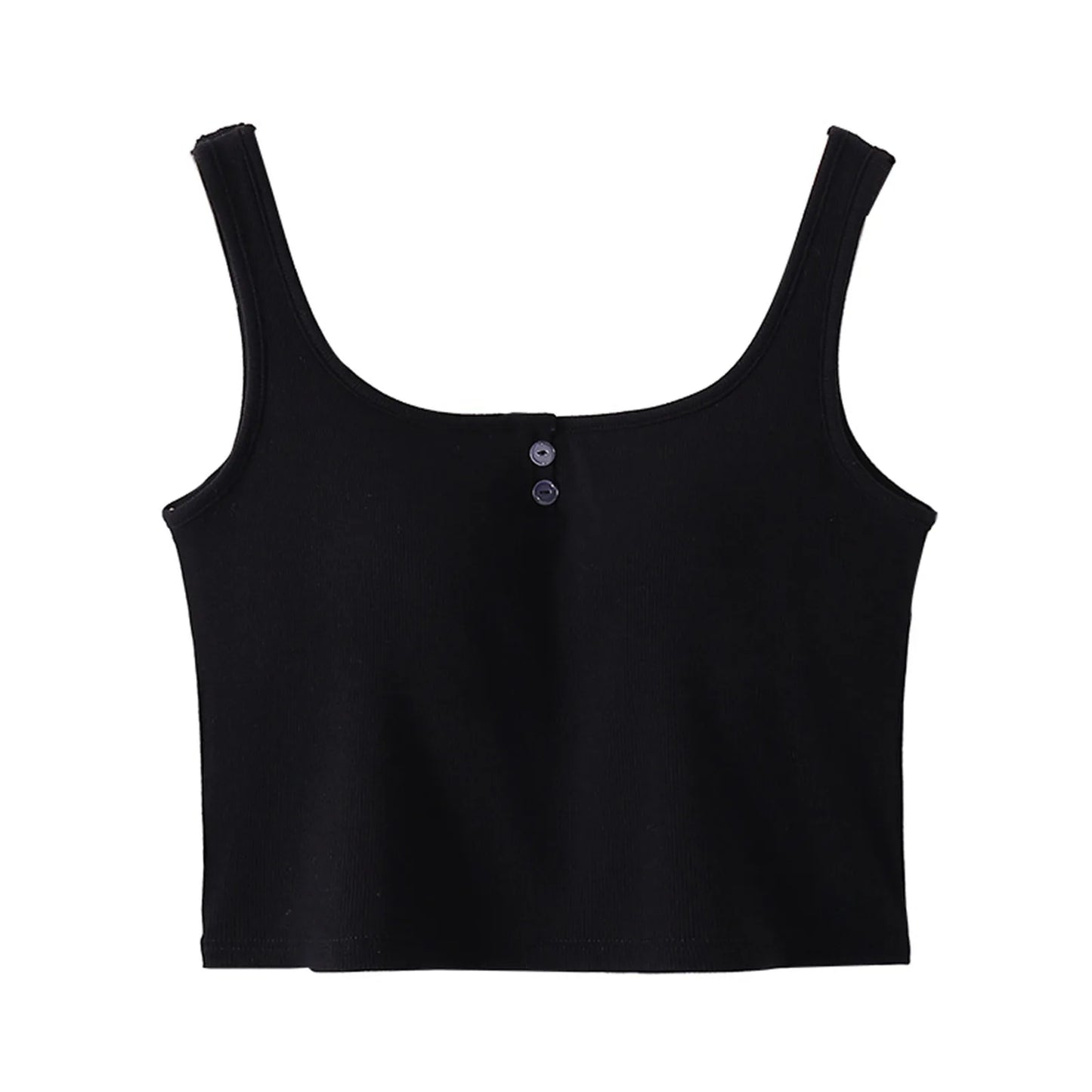 DéBardeur Femme Traf Women'S Solid Color Vest Without Wires Padded Round Neck Bottoming Tops Woman 2025 Sleeveless Tops