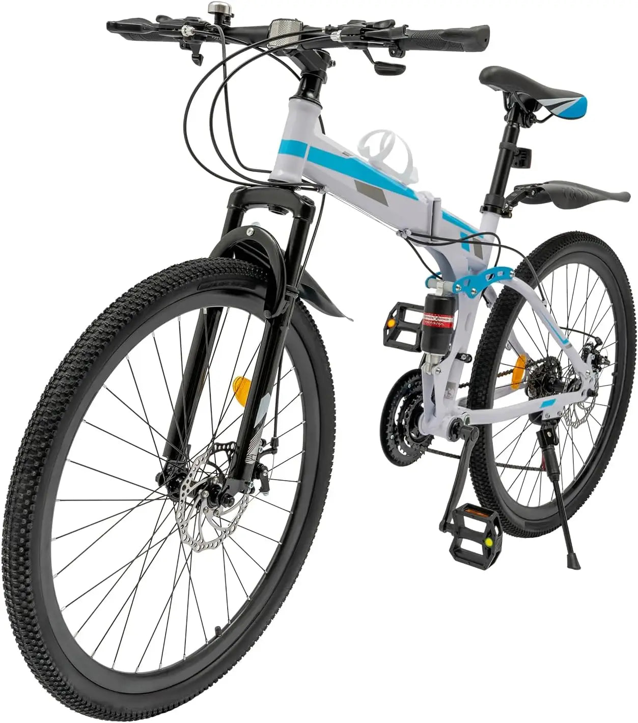26 Inch Mountain Bike, 21 Speed Folding Bike, Foldable Bicycle for Daily Commuting, Fitness, Off-Road Challenges, Competition