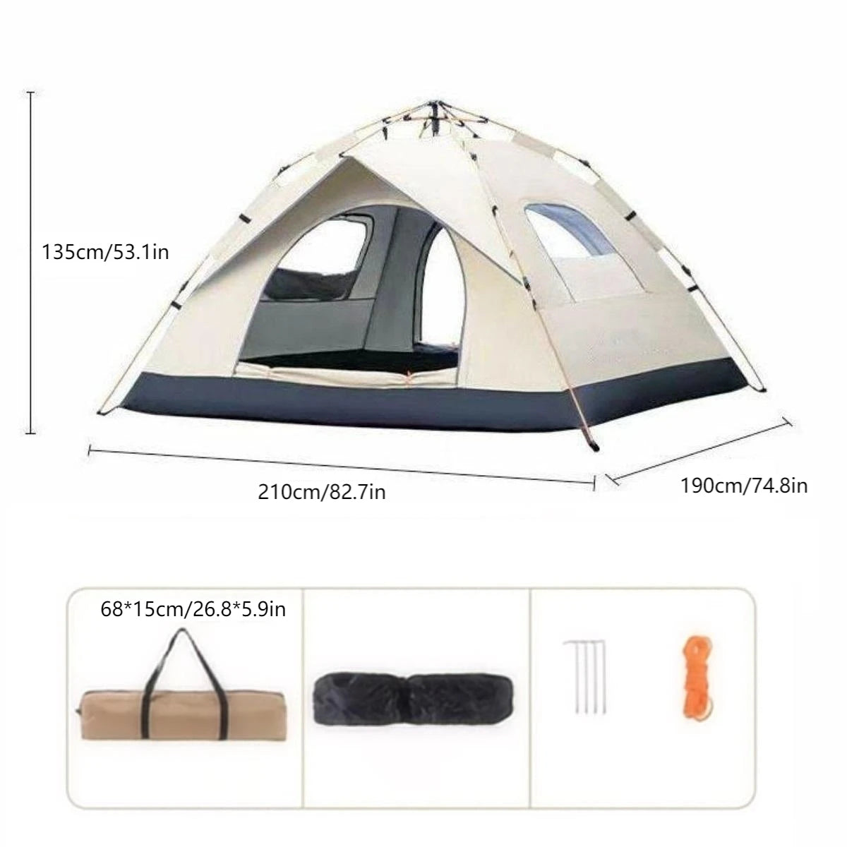 Outdoor shelter Sunshade Self-driving Travel Camping Tent Reactive outdoor Camping tent
