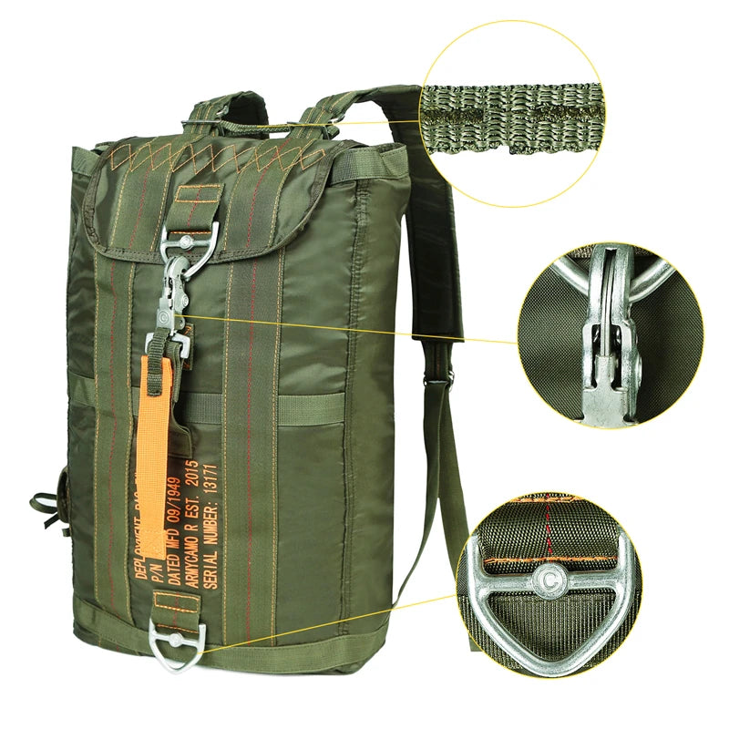 Durable All-purpose Backpack Lightweight Carryall Parachute Bag For Outdoor Hunting Trips Hiking School Carry Adventures