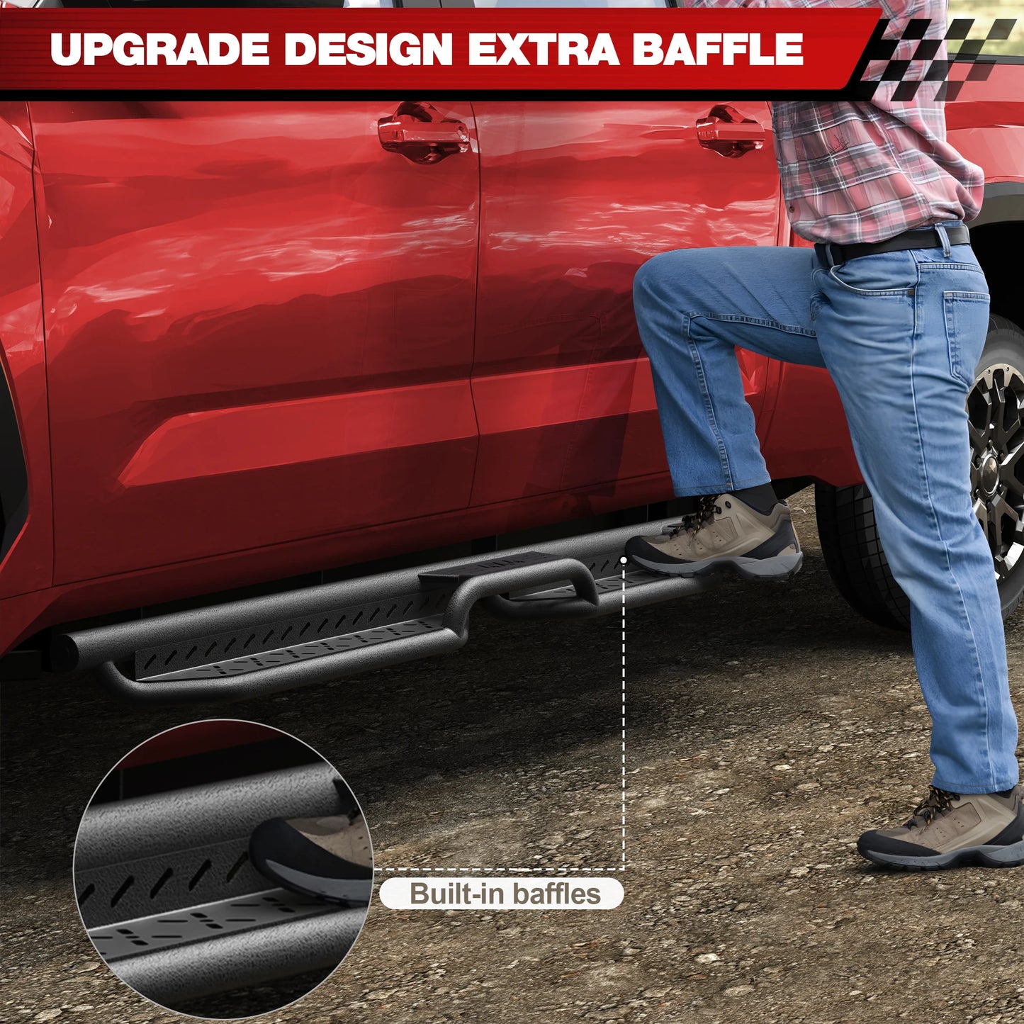 Side Steps for 2022 to 2025 Toyota Tundra Four Door Upgrade Part Side Pedal Car Accessories