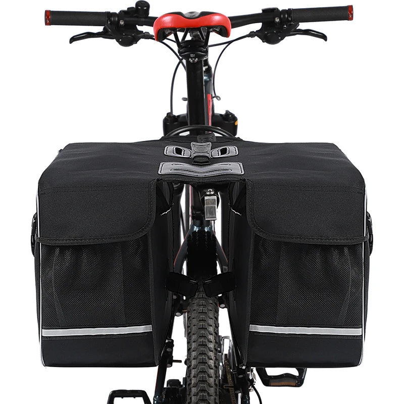 WEST BIKING Bicycle Bag 28L Multifunctional Saddle Bag Waterproof MTB Bike Rack Bag Travel 2 In 1 Big Capacity Bicycle Rear Bag