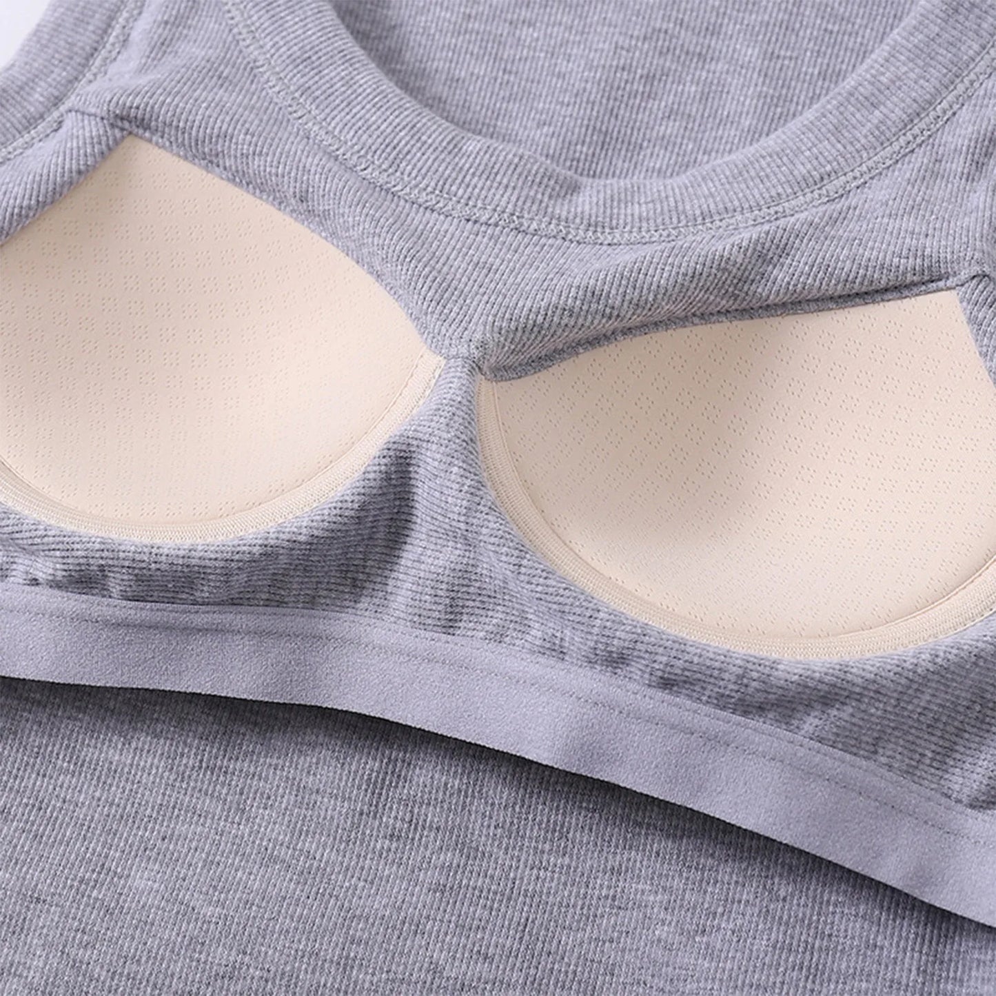 DéBardeur Femme Traf Women'S Solid Color Vest Without Wires Padded Round Neck Bottoming Tops Woman 2025 Top Mujer Elegante