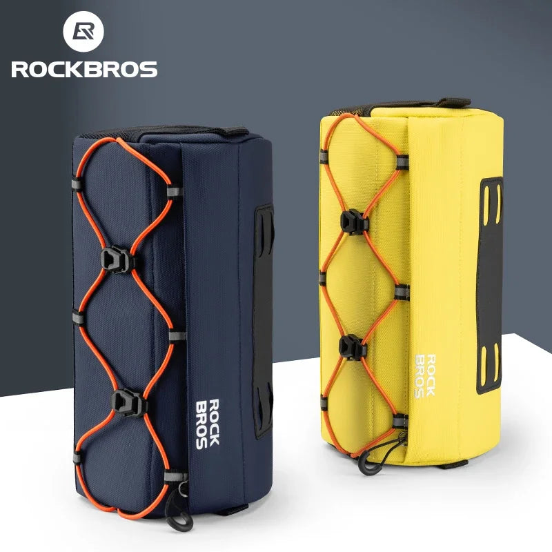 ROCKBROS Bike Bag Bicycle Front Tube Bag 2.2L Capacity Handlebar Bag Waterproof Multifunction Portable Shoulder Bag Tube Bag