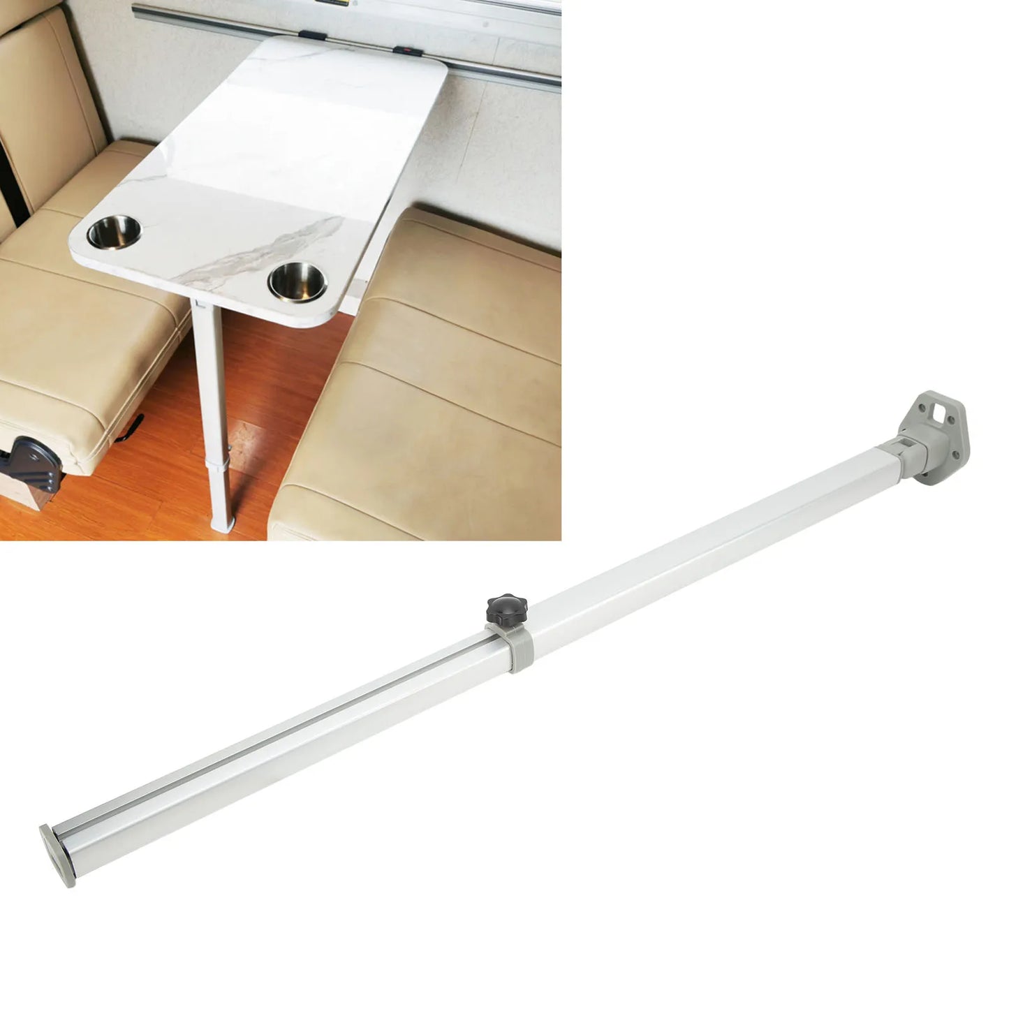 Folding Table Leg 560 to 930mm Aluminum Alloy Telescopic Desk Stand for RV Campers Caravans Boat Folding Table Leg