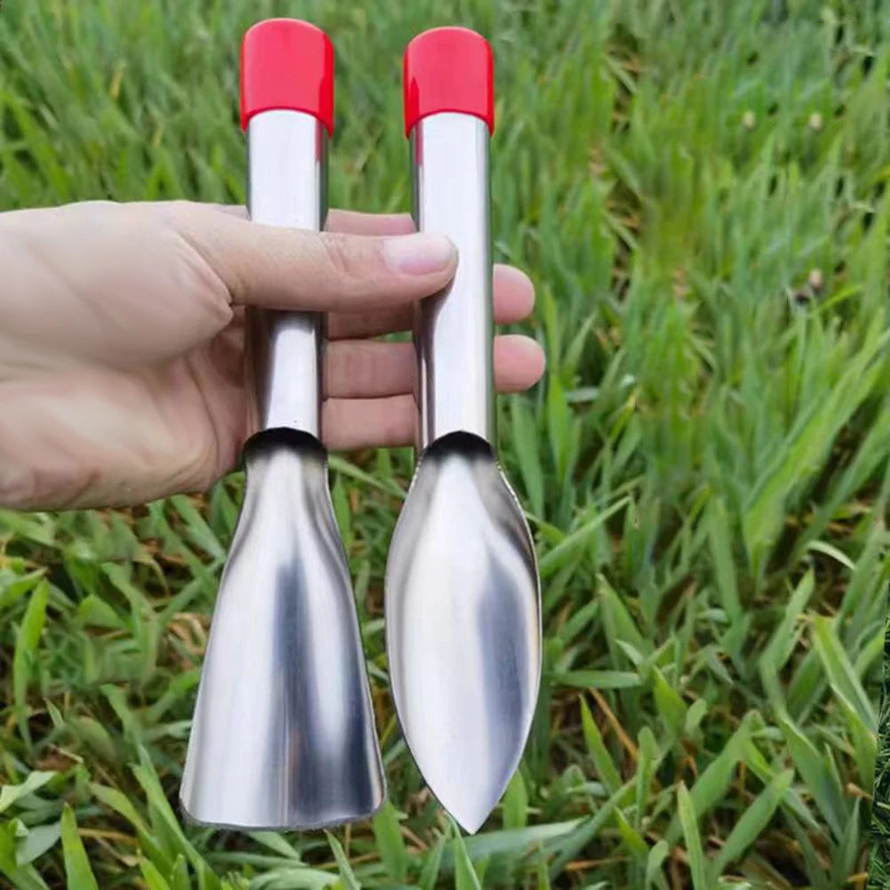 2 Pcs Gardening Tool Set Transplanting Small Shovel Stainless Steel Spade Shovel Rake