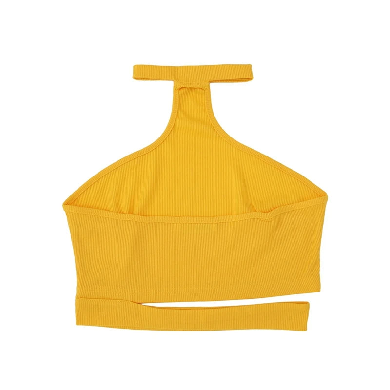 Sexy Women Hollow Out Crop Tank Tops Casual Outfits Tops New Arrival Fashion O Neck Sleeveless For Women Ladies