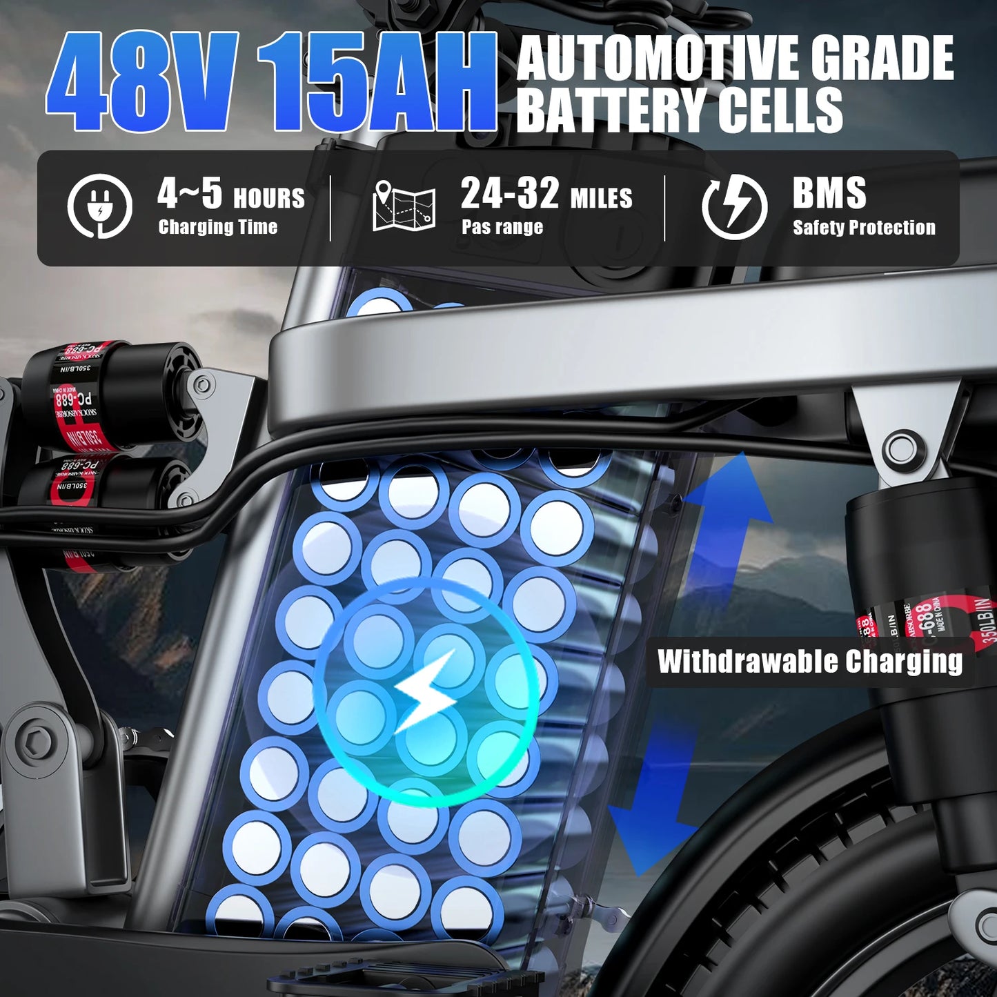 Electric Bike for Adults, 48V 15AH Removable Battery,20MPH 35Miles 500W Brushless Motor Commuting Motorcycle Ebike for Women Men