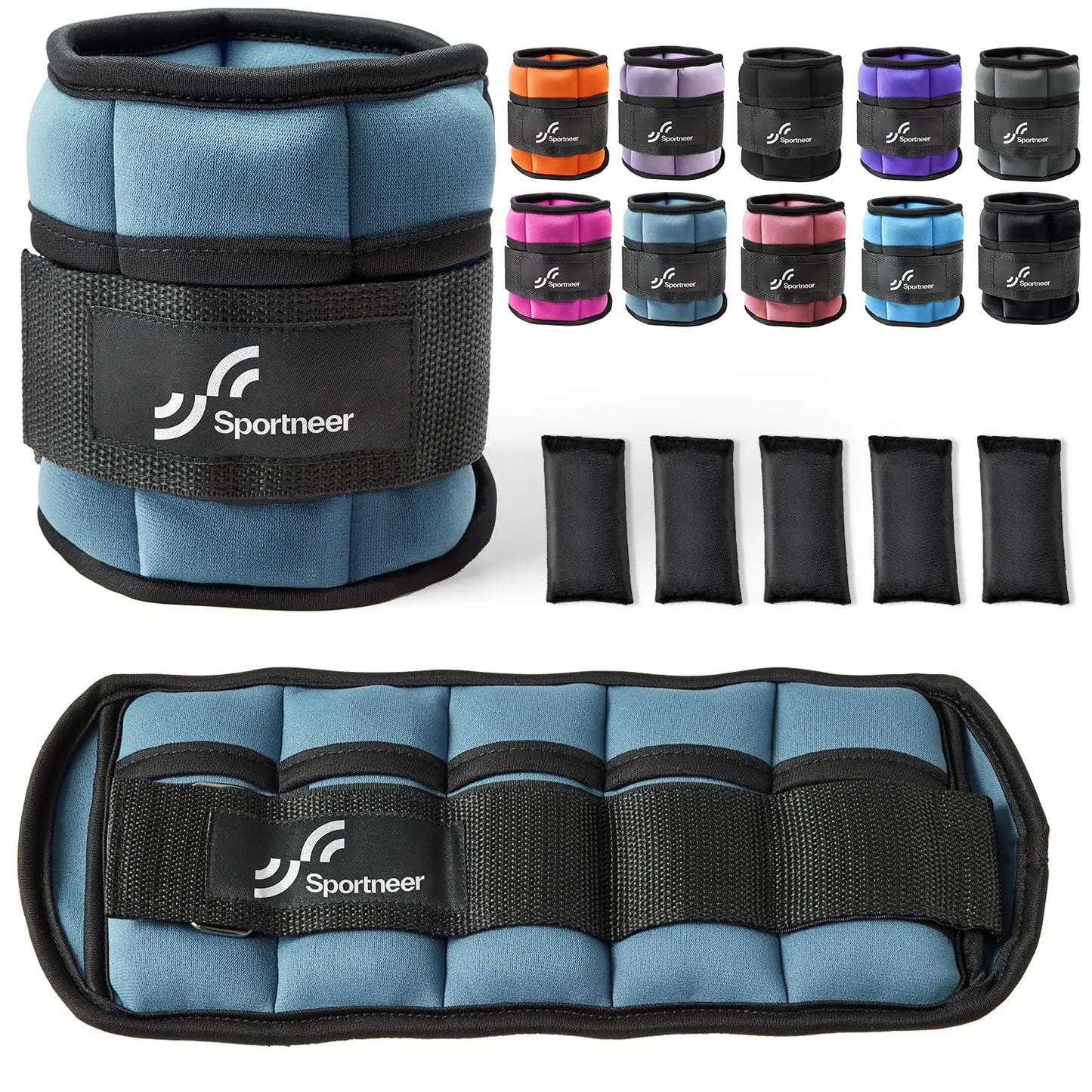 Adjustable Ankle Weights 1Pair 10lb Leg Weight Straps for Women Men