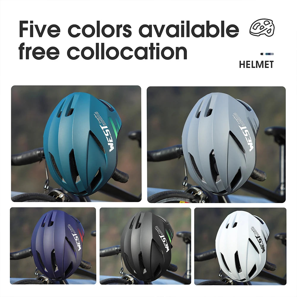 Bike Helmet Aerodynamic Safety Helmets Adjustable Integrally-Molded Bicycle Helmet Breathable 14 Vents for Cycling Accessories