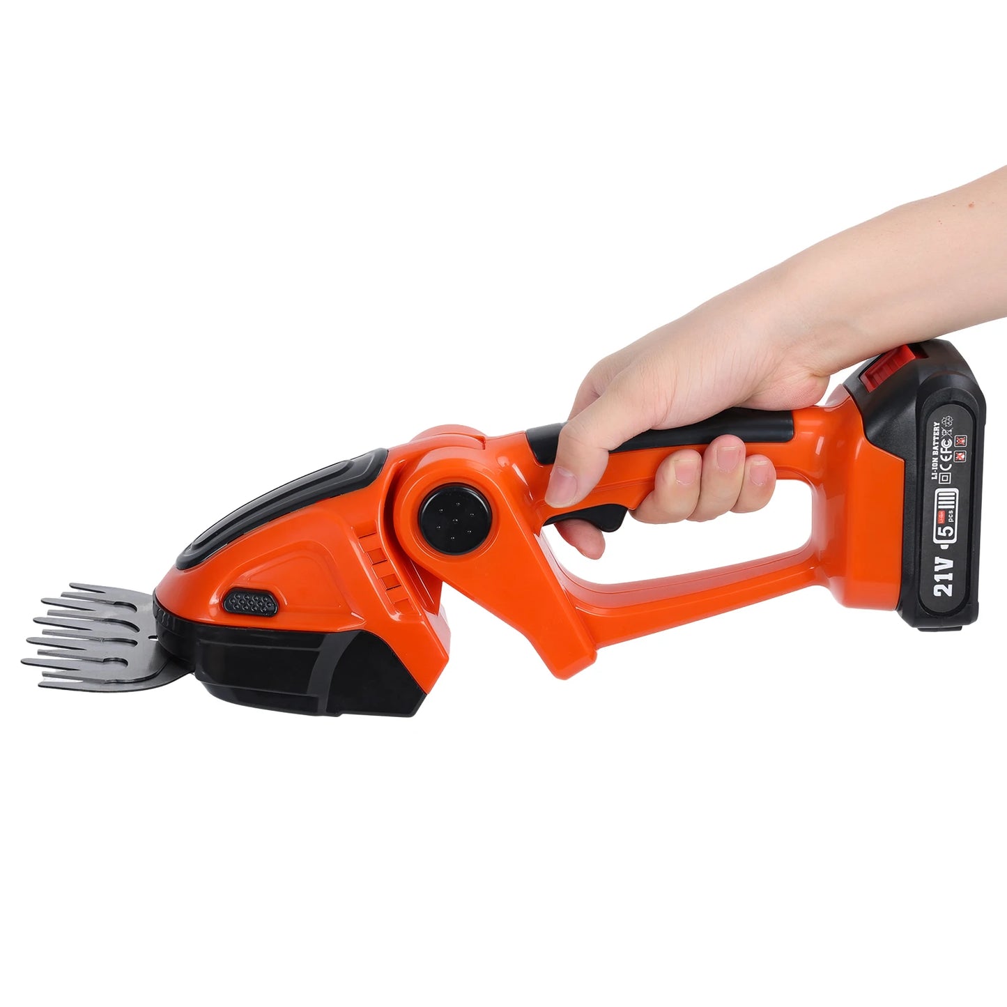2 in 1 Mini Hedge Trimmer & Grass Shears, Handheld Electric Grass Trimmer