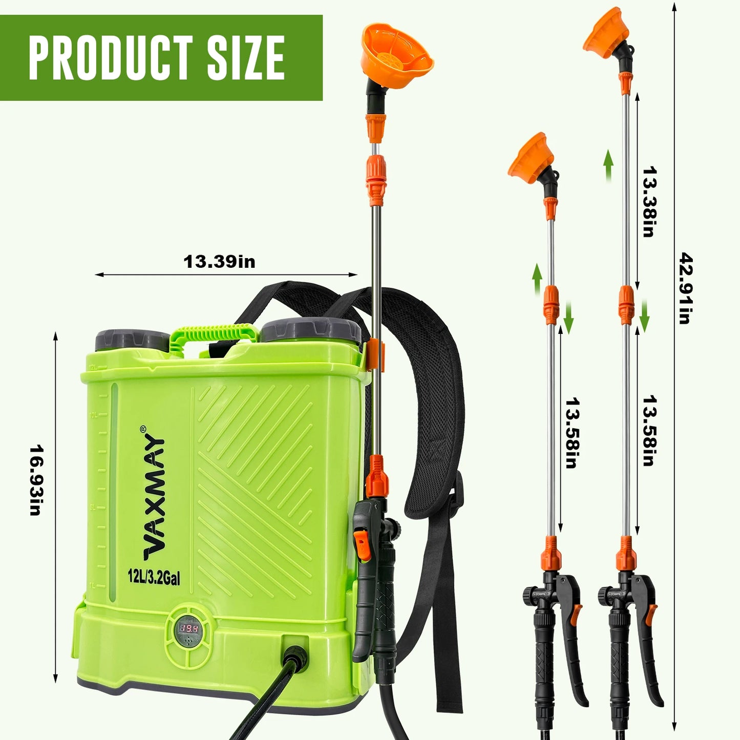 Garden Pesticide Sprayer Automatic Knapsack Power Sprayer 12L for Garden Battery Backpack Sprayer