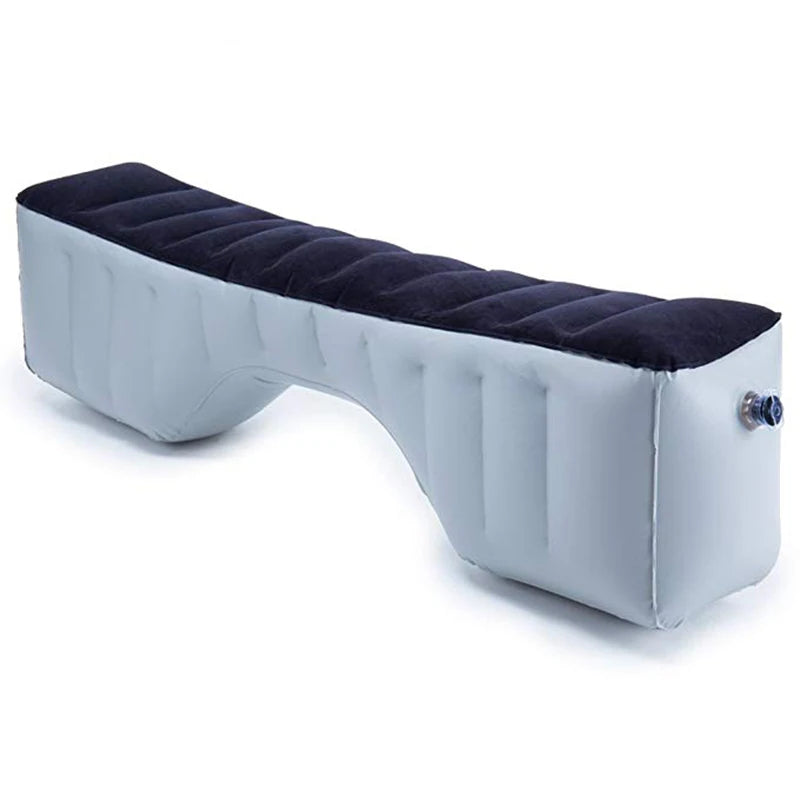 Inflatable Car Travel Bed Mattress for Back Seat Accessories Cushion Gray Flocking Cloth Outdoor Camping Air Bed
