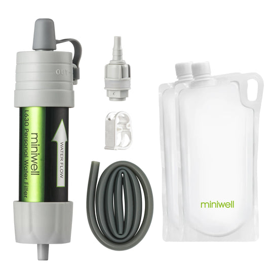 Miniwell L630 personal camping straw water filter survival equipment for drinking water