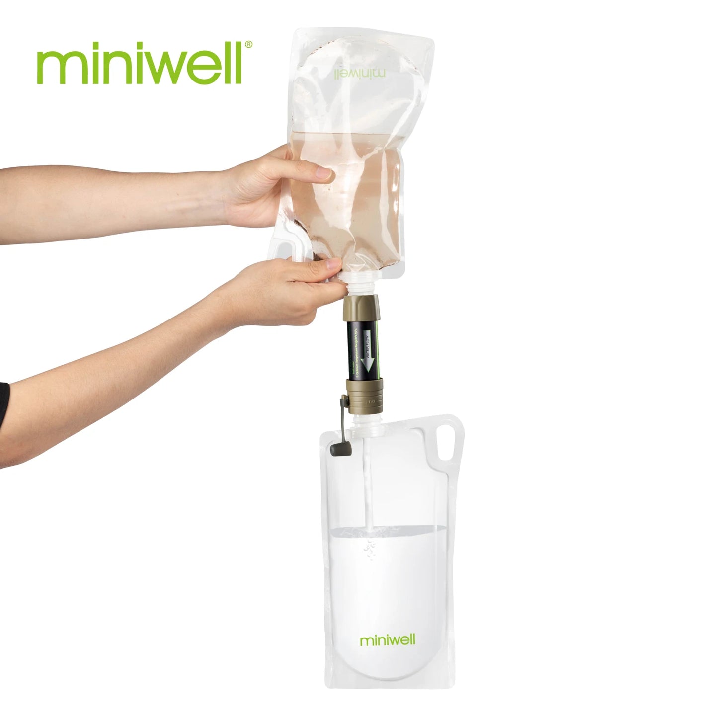 Miniwell L630 personal camping straw water filter survival equipment for drinking water