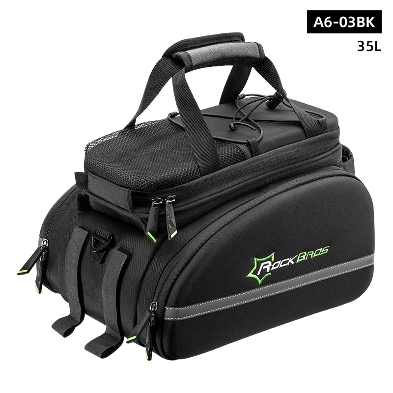 ROCKBROS Bicycle Seat Bags Cycling Rear Backpack Trunk MTB Cycle Travel Bag Large Capacity Outdoors Sport Bike Pannier