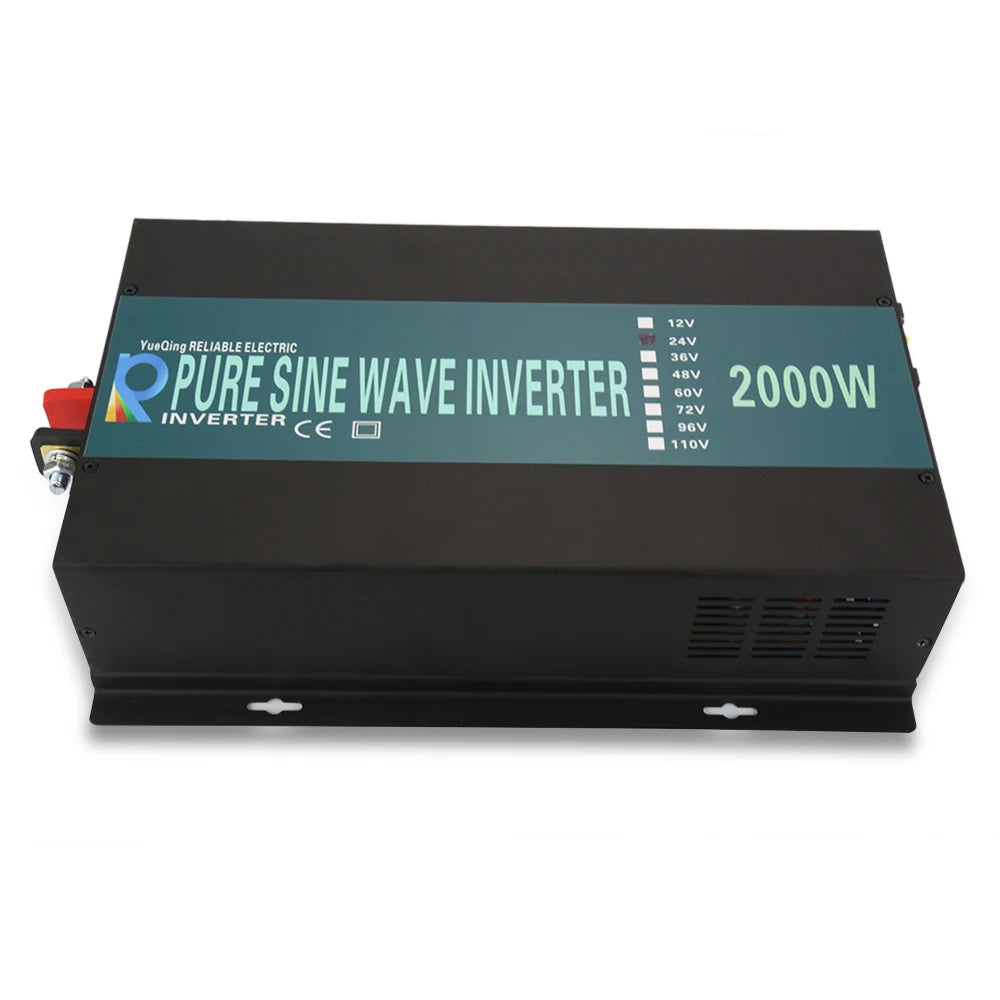Pure Sine Wave Solar Inverter Power 2000W 12V 220V DC AC Converter 24V/48V to 110/120V/230V/240V