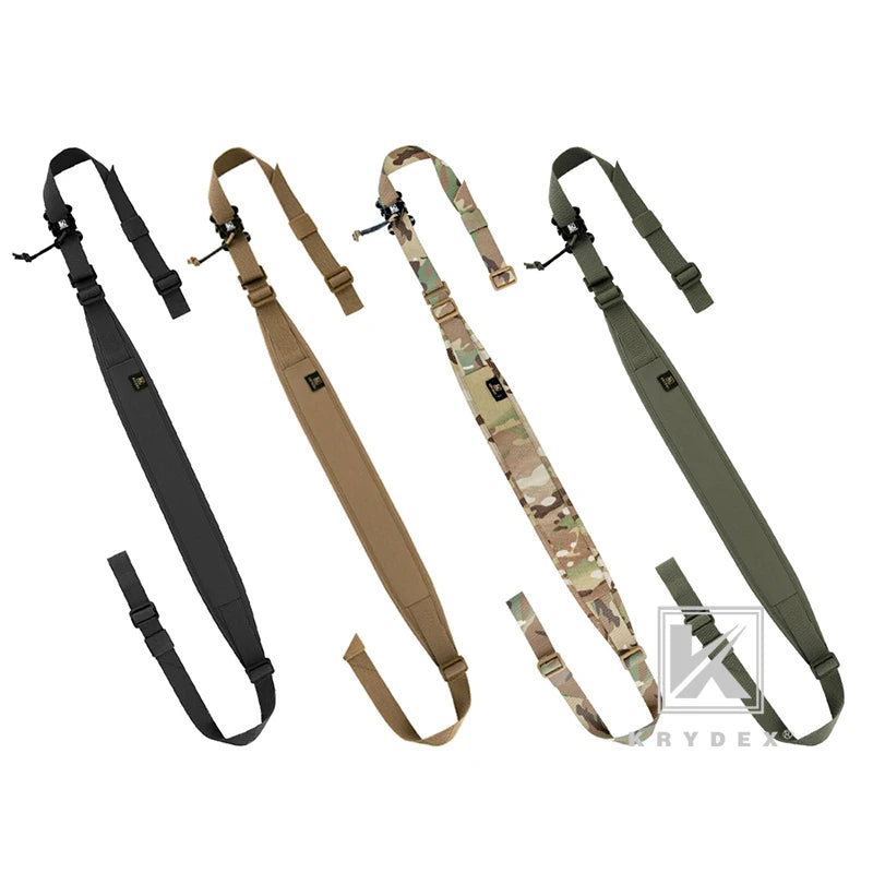 KRYDEX Tactical Sling Modular Gun Strap Slingster Removable 2 Point 1 Point 2.25" Padded Sling Shooting Hunting Accessories