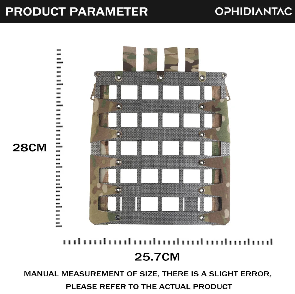 OPHIDIANTAC Lightweight MOLLE Back Panel Compatible With Ferro Concepts FCPC5 Plate Carrier Hunting Accessories