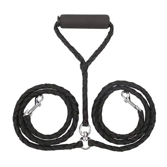 1.4m Pet Double Leash 2 Way Couplers Dog Leash Rope Elastic Extended Pet Leash Belts