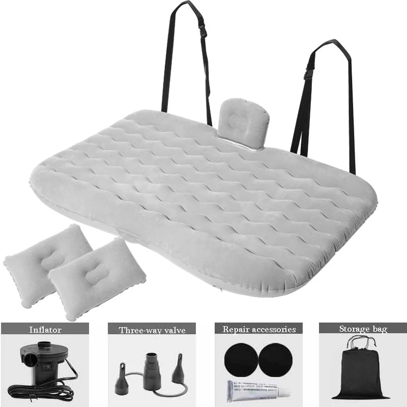 Back Seat Extender Car Seat Cover Camping Air Mattress Hammock Travel Bed Inflatable Car Extra Long Mattress for SUV