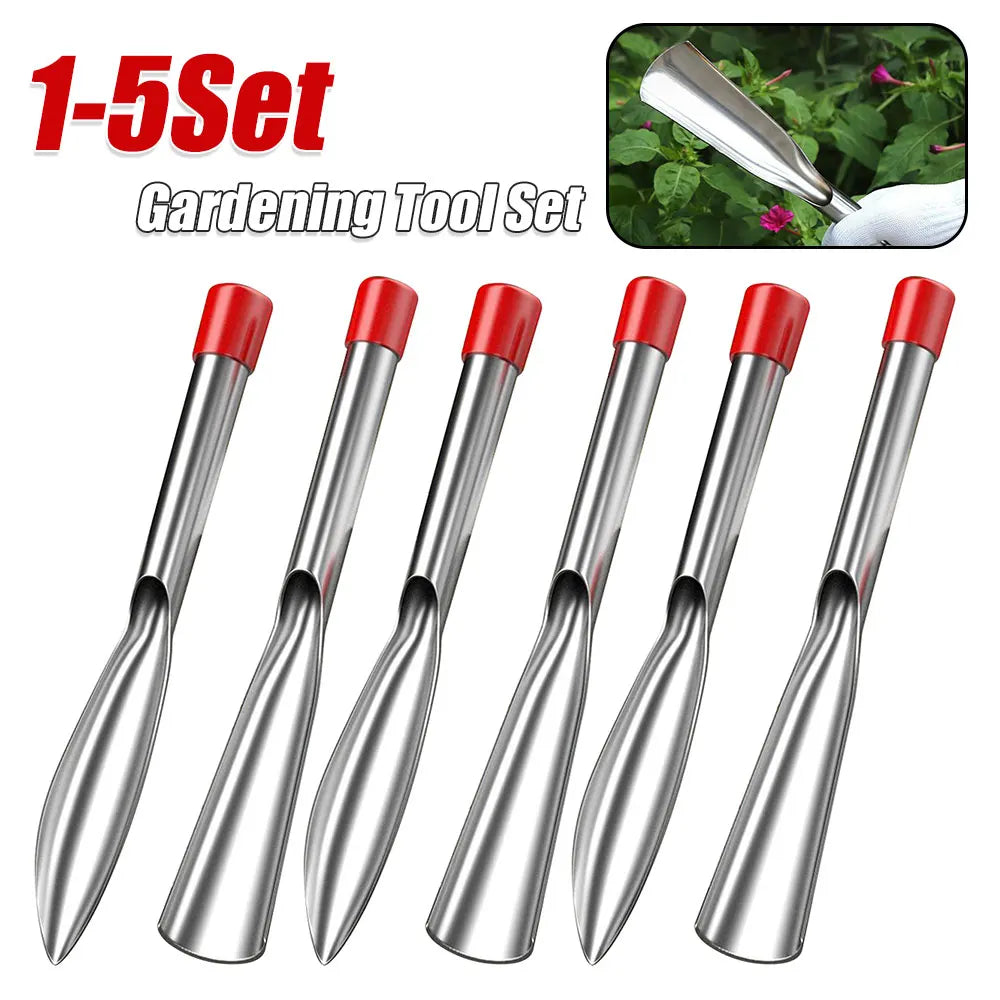 2 Pcs Gardening Tool Set Transplanting Small Shovel Stainless Steel Spade Shovel Rake