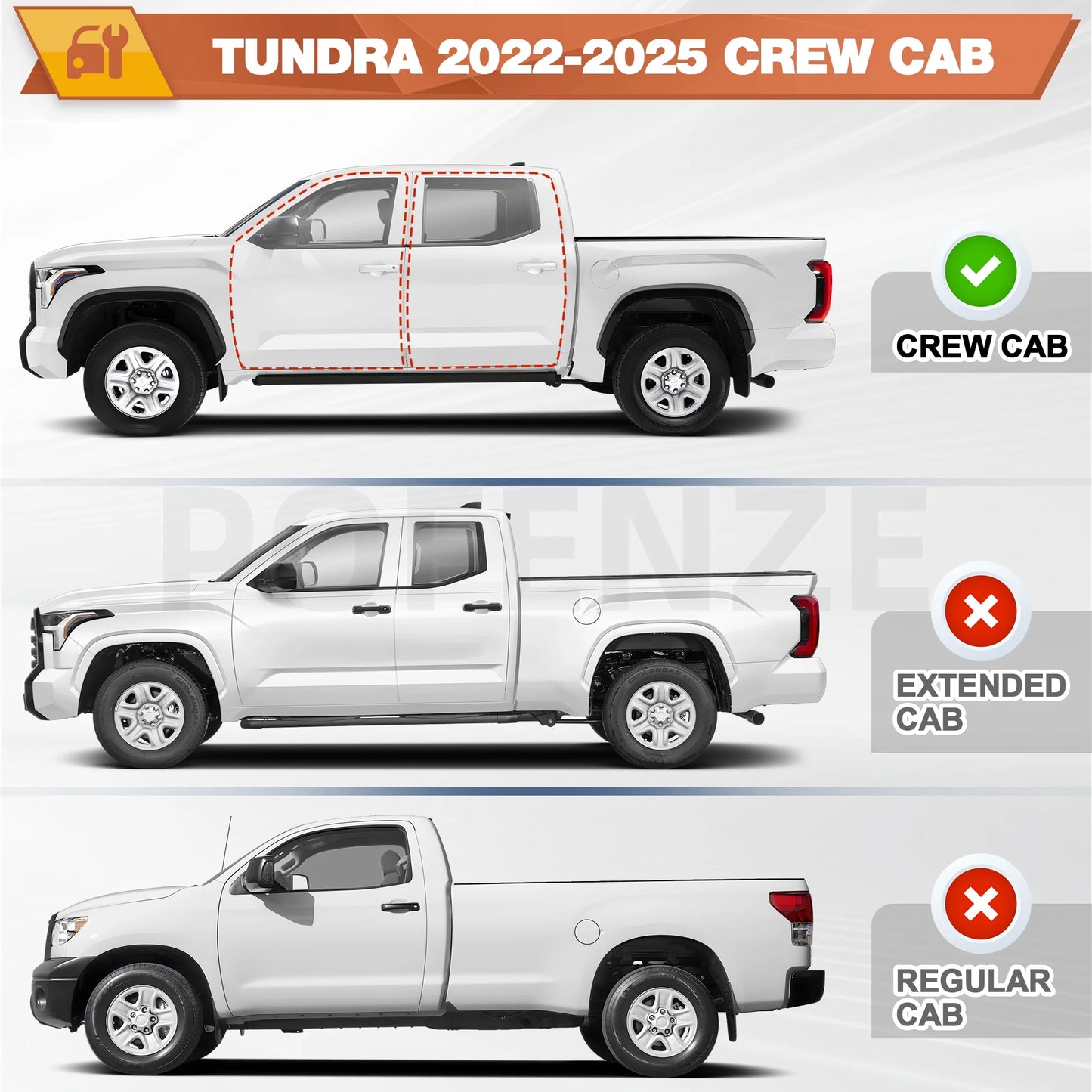 Side Steps for 2022 to 2025 Toyota Tundra Four Door Upgrade Part Side Pedal Car Accessories