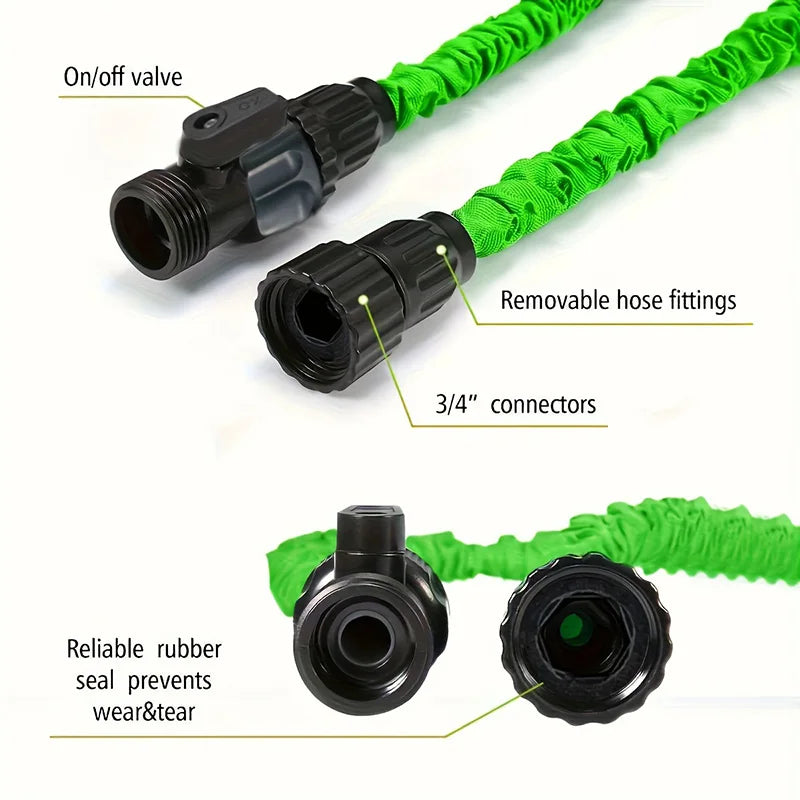 25FT-100FT Expandable Garden Watering Hose High Pressure Car Wash Magic Flexible Water Hose