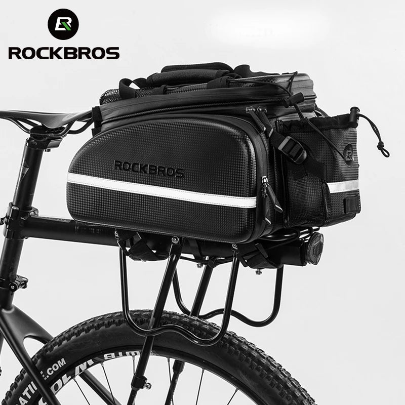 ROCKBROS Bicycle Seat Bags Cycling Rear Backpack Trunk MTB Cycle Travel Bag Large Capacity Outdoors Sport Bike Pannier