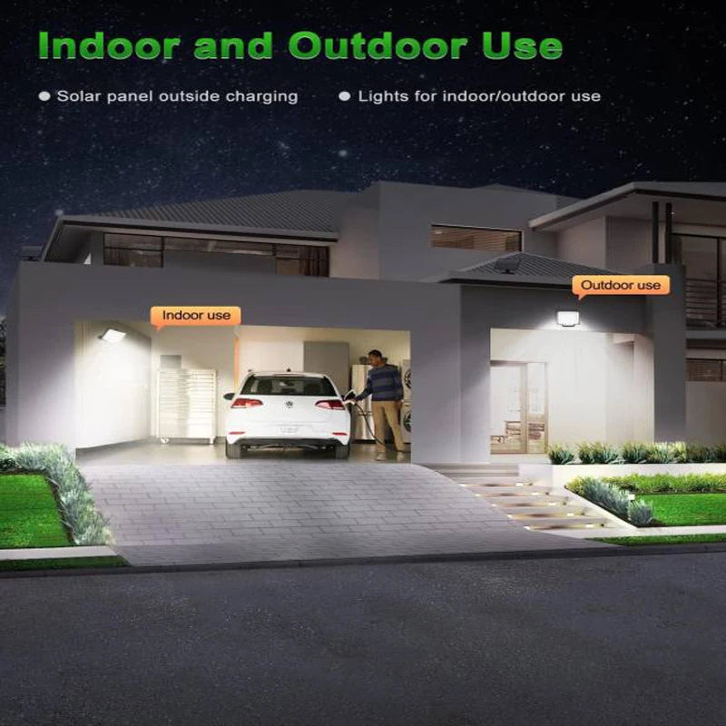 Solar Outdoor Lights - LED Motion Sensor Light with Remote Waterproof Security Flood Light