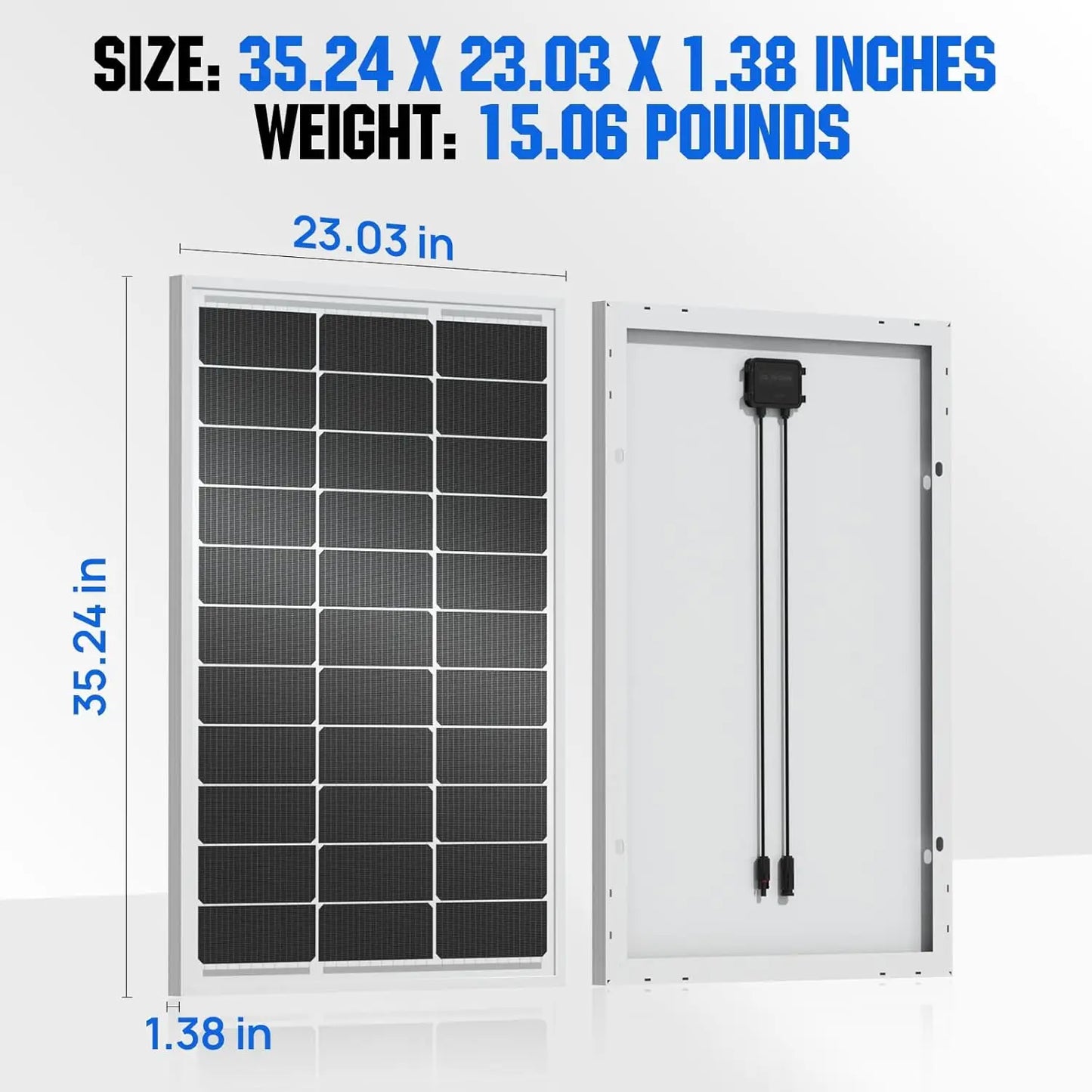 400W Solar Panels 4pcs 100 Watt 18V Monocrystalline Panel for Off Grid PV Power 2 Pack