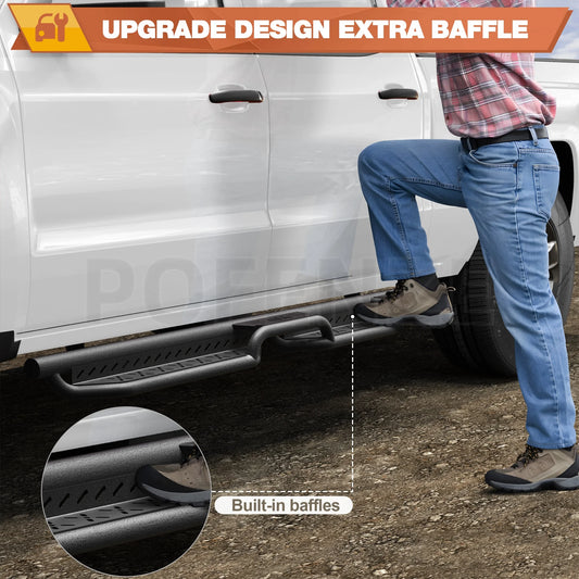 Running Boards for 2007 to 2018 Chevy Silverado and GMC Sierra 1500 2007 to 2019 Chevrolet Silverado and GMC Sierra 2500HD 3500HD Four Doors