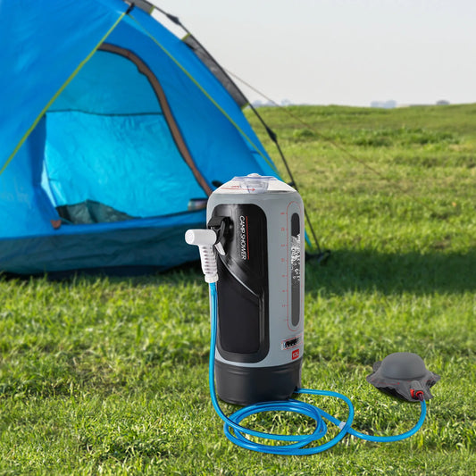 3 Gallon Pressure Camping Shower Portable Outdoor Picnic Shower with Air Pump