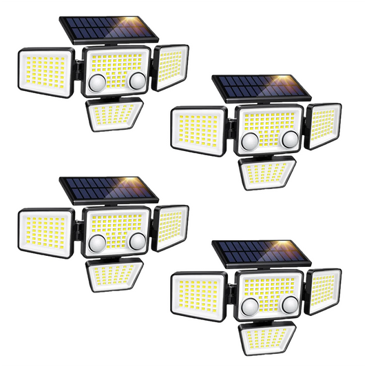 Solar Outdoor Lights - 3000LM 188 LED Motion Sensor Lights Solar Flood Security Lights