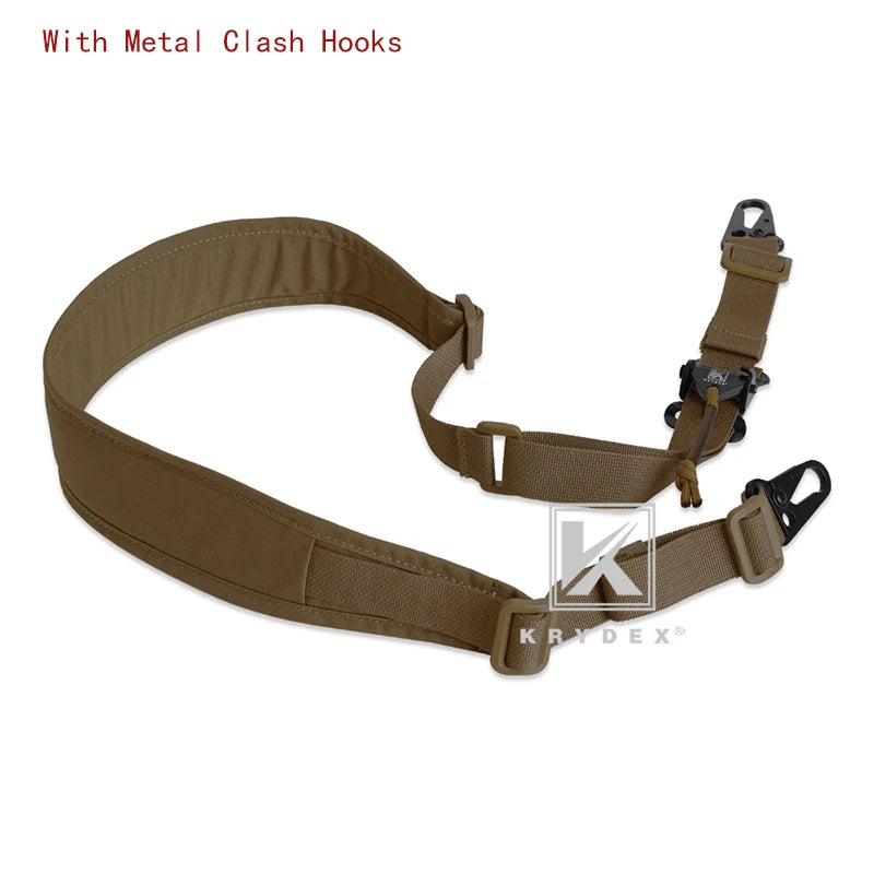 KRYDEX Tactical Sling Modular Gun Strap Slingster Removable 2 Point 1 Point 2.25" Padded Sling Shooting Hunting Accessories