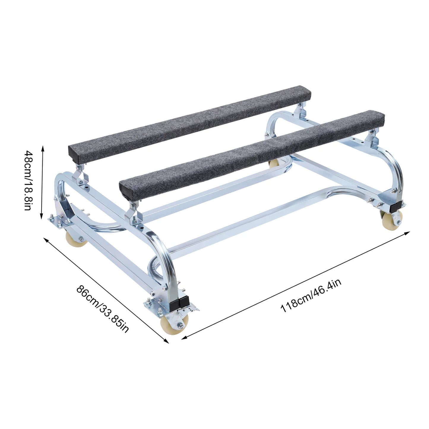 Small Sailboat Trailer Watercraft Cart Dock Slipway Cart for moving small boat