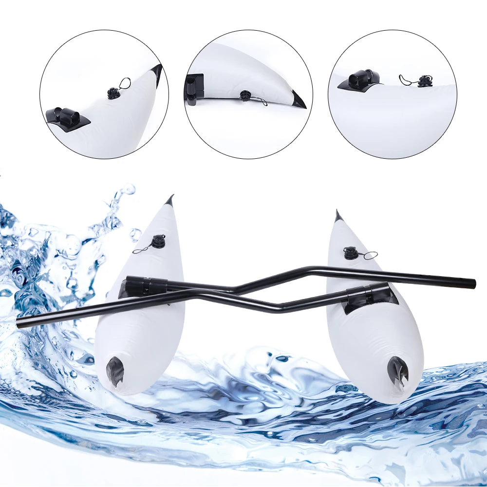 2pcs Inflatable Boat Water Buoyant Float Premium PVC Outrigger