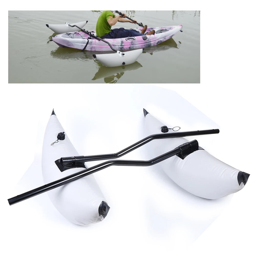 2pcs Inflatable Boat Water Buoyant Float Premium PVC Outrigger