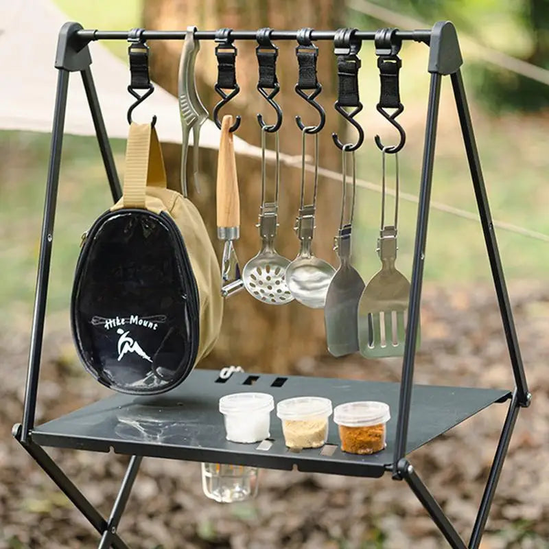 Camping Kitchen Set 11pcs Cooking Utensil Bowls & Forks BBQ Camping Kit