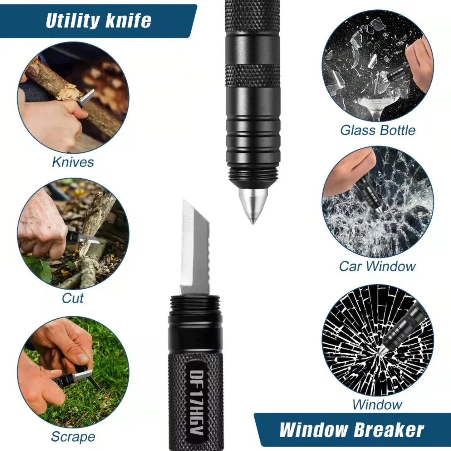 Multifunctional Outdoor Tactical Pen,  Survival Gear, , Rescue Supplies