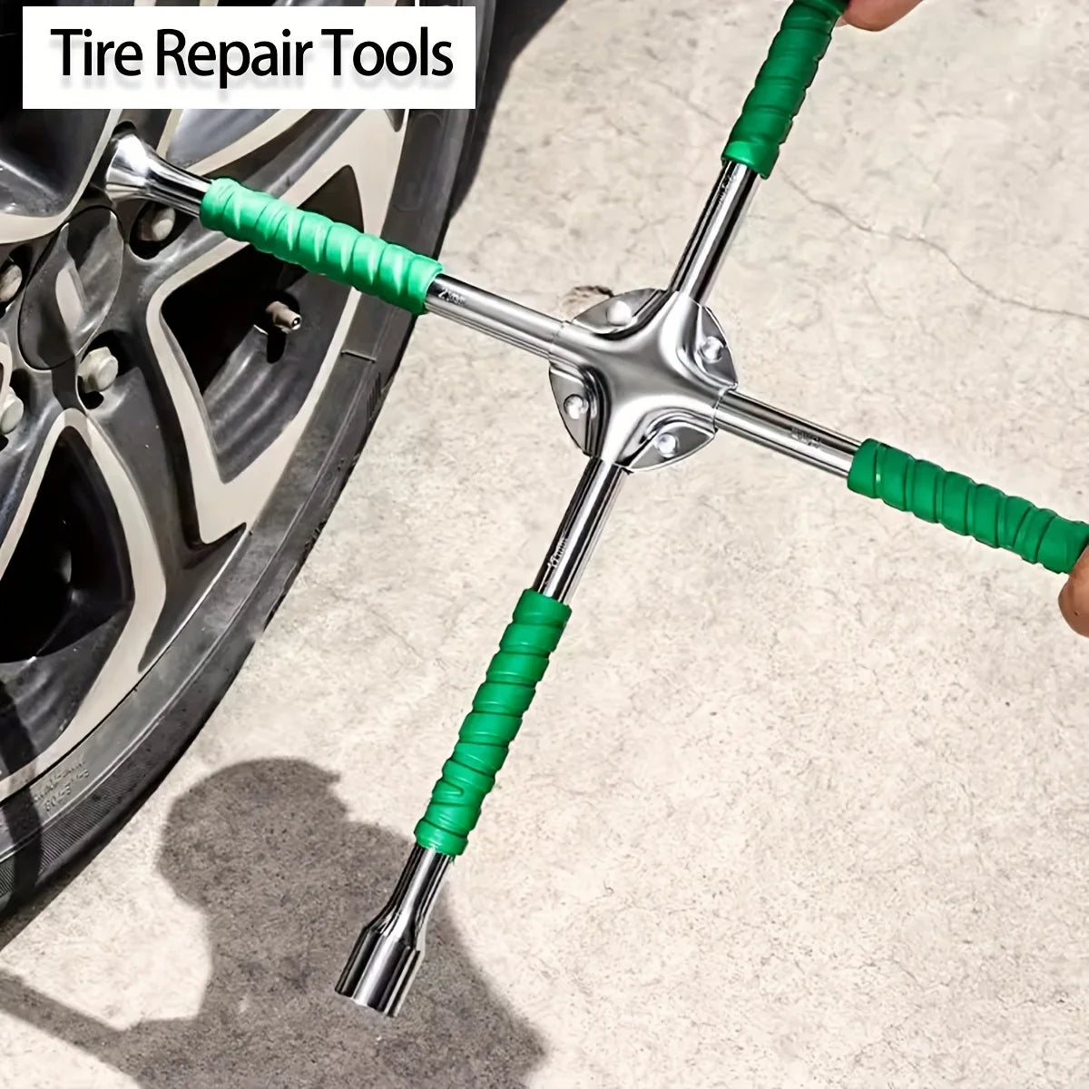 20Inch Car Extended Universal Tire Wrench,Heavy Duty Universal Lug Wrench Repair Tire Replacement Tool Set Socket Cross Wrench