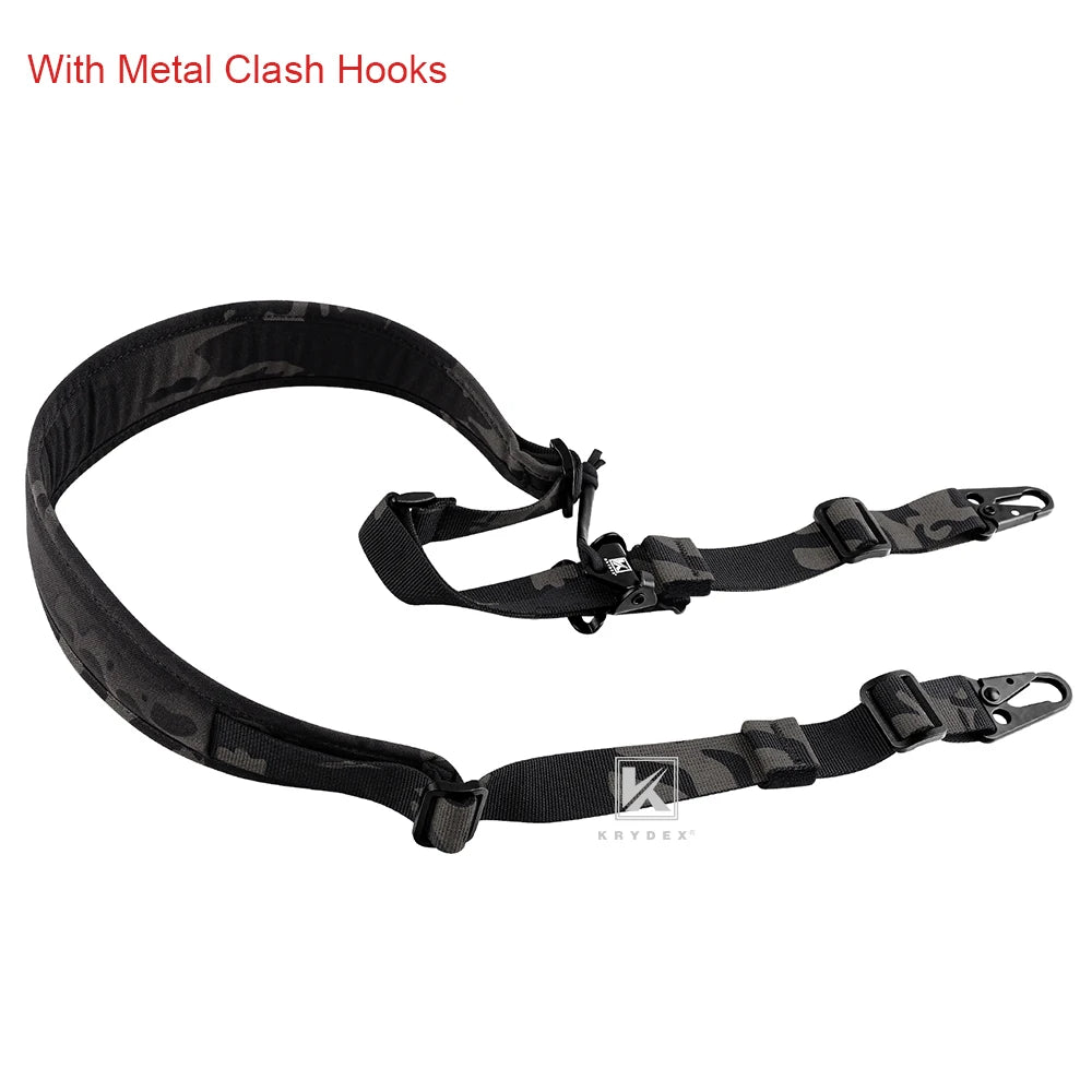 KRYDEX Tactical Sling Modular Gun Strap Slingster Removable 2 Point 1 Point 2.25" Padded Sling Shooting Hunting Accessories