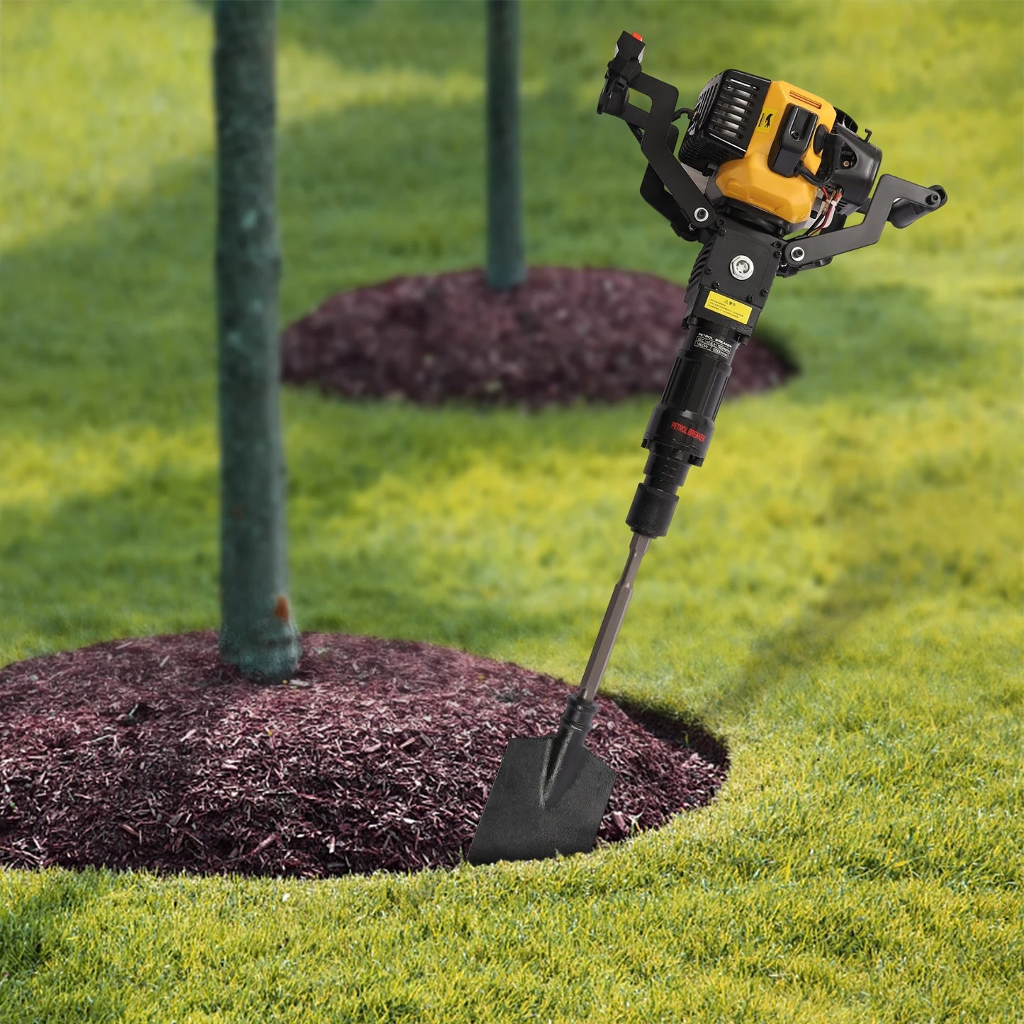 2-Stroke 52cc Portable Garden Tree Digging Machine with Shovel 6500r/min