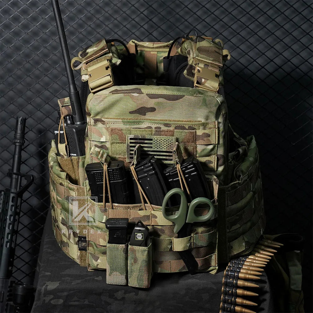 KRYDEX CPC Tactical Vest MOLLE Plate Carrier Heavy Duty Body Armor Camo Vest