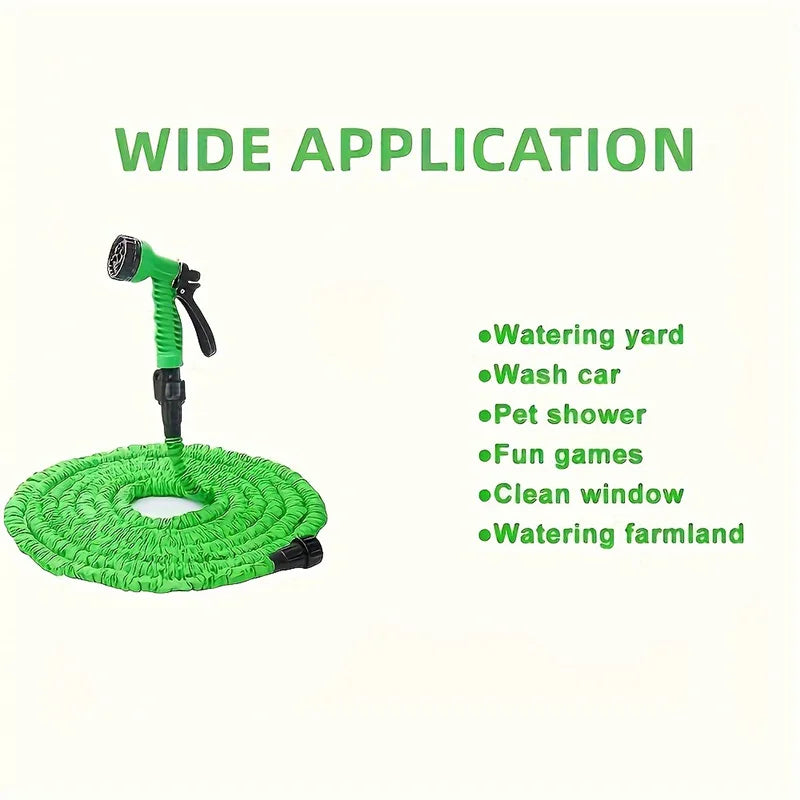 25FT-100FT Expandable Garden Watering Hose High Pressure Car Wash Magic Flexible Water Hose